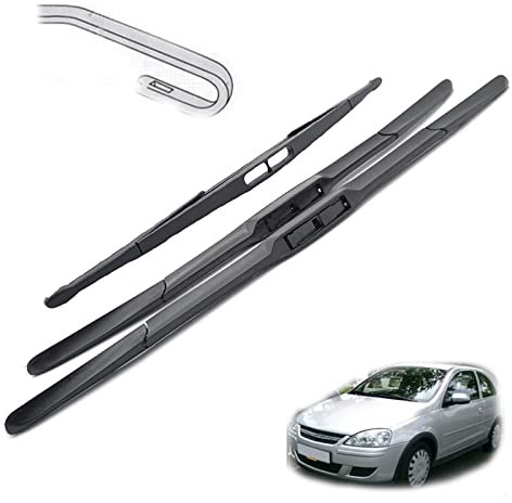 Wischerblätter-Set vorne und hinten, für Opel, für Corsa C Schrägheck 2000–2006, Auto-Windschutzscheiben-Fensterwischer 20+18+16