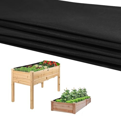 290x160cm Hochbeet Einsätze Gartenvlies, Vliesstoff Pflanzkasten Einlage Hochbeet Pflanzgefäß Einlage Wasserdurchlässig Atmungsaktiv, Pflanzvlies Folie für Große Gemüsepflanzen Hochbeete Im Freien