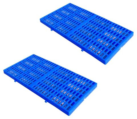 Pallet In Plastica Ad Incastro For Lo Stoccaggio,Piastrelle For Pavimenti Esterni,Grigliati In Plastica For Pavimenti Esterni,Tappetini Di Protezione For L'erba, Magazzini(Blue,23.6x11.8x1.2in)