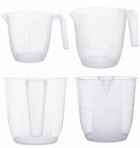 Home fittings ® 1x Wham Large 2L Measuring Jugs 2 Litre per Jug, Handle Embossed Ideal Non-Toxic BPA-Free Measuring Scales for Kitchen Food Baking Preparation, Water or Gravy Food Safe (Pack of 1)