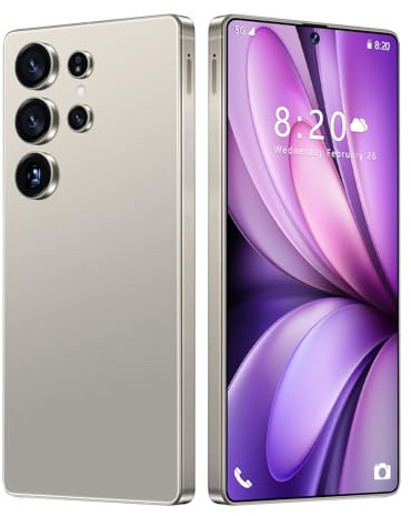 S24 Ultra SIM-Free Unlocked Mobile Phones, Android 14, 7.3 Display Smartphone, 16GB RAM 1TB ROM, 8000mAh Battery Phone, 72MP 108MP Camera, 5G Dual Sim/Fingerprint/Face Unlock/GPS,Gray-7.3 Inch