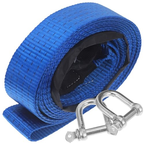 Hohopeti Corda Traino Auto Rinforzata Cinghia Resistente Metri per Rimorchio Fune Trazione Veicoli Leggeri Cintura Traino Versatile e Leggera per Auto e Furgoni