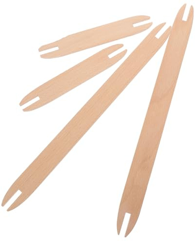 DIYEAH Navettes de Tissage en Bois Naturel 4 Pièces pour Débutants et Amateurs, Colors Naturels, Outils de Tricot et Couture DIY pour Écharpes, Tapisseries, Artisanat à Domicile, Création Manuelle
