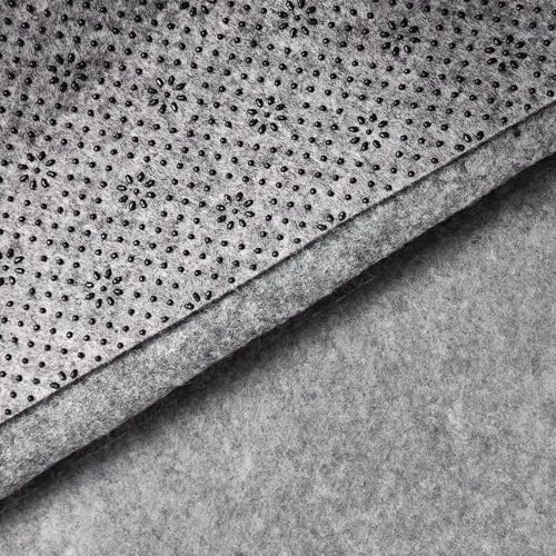 Paño antideslizante de 2 mm, base antideslizante para alfombra para cortar, base de alfombra antideslizante, tela trasera para pistola de tufting y alfombras de bricolaje (gris-200 x 100 cm)