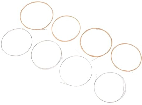 aqxreight Mandolinen-Saitensatz, Premium-Phosphorbronze, Zuverlässige Klangqualität, 8-Saiten-Satz für Spielerniveaus, Zur Verbesserung Ihrer Mandolinenleistung, 8 Stück Mandolinensaiten