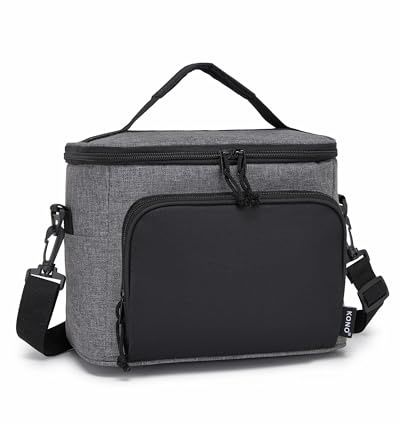 Kono Bolsa Termica Porta Alimentos 9L, Nevera Portátil Fiambrera Lonchera Trabajo, Bolsa Isotérmica con Correa Ajustable para Hombro y Mujer, Ideal para Oficina, Viaje, Picnic y Camping
