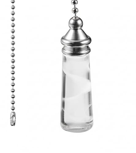 Bathroom Light Pull Cord – Chrome Crystal Teardrop Pull Cord Handle with 100cm Extension String, Ceiling Light Switch Pull for Bathroom Toilet Fan Switch, Decorative Light Pull Chain Handle