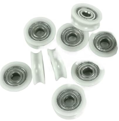 Rouleaux de porte de douche en nylon | Noir Blanc for porte de douche : roulettes coulissantes(White)