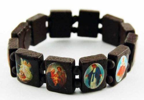 Religious Icon / Jesus / Saints Wooden Bracelet