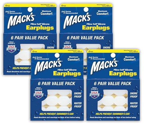 Mack's Pillow Soft Silicone Earplugs (4 Pack)