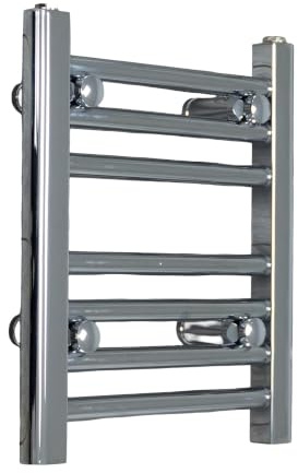 Companyblue Chrome Heated Towel Rail Radiator | Flat Ladder Bathroom Radiator | 300x400mm