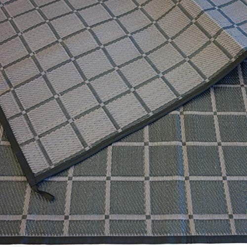 Schlauchland Zeltteppich ´´´odooro WAVETEX Square 2,7m x 6m schwarz-grau *** VIELE GRÖSSEN + Farben ** Camping Matte Wohnwagen 450 g/m² Outdoor Teppich Vorzelt Teppich Garten Spieldecke