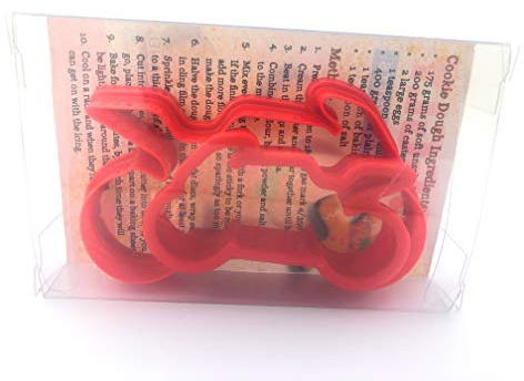 Motorbike Cookie Cutter Set of 2, Biscuit, Pastry, Fondant Clay Cutter