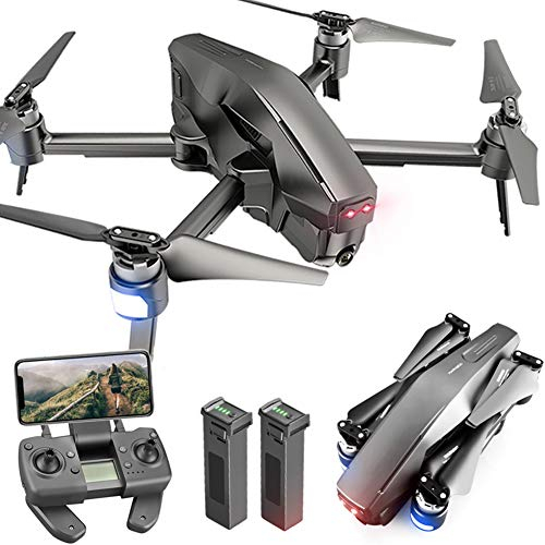 WEIFLY Drone 4K Quadcopter vidéo en Direct GPS Drones, FPV Drone avec caméra pour Adultes Débutant 30 Minutes Temps de vol Long 2000mAh brushless (1 Batterie supplémentaire)