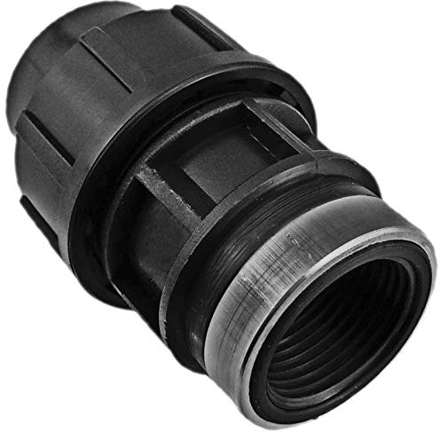 MegaHaustechnik Übergang 32 x 3/4“ IG PP-Fitting Klemmverbinder | für PE-Rohr-Außendurchmesser 32mm, mit 3/4 Zoll Innengewinde, Trinkwasser geeignet, Druck 16 Bar Gewinde Adapter