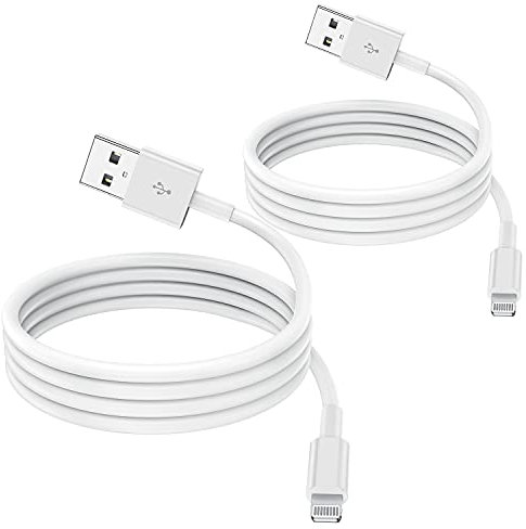 2 Pack Apple MFi Certified iPhone Charger Cable 2m, Apple Lightning to USB Cable Cord 2 metres Fast Charging A pple Phone Long Cable for iPhone13/12/12 mini/ 11/11Pro/Max/X/XS/XR/XS Max/8/7/6/iPad