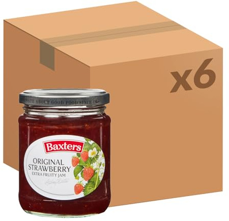 Baxters Original Strawberry Extra Fruity Jam, 290 g (6-Pack) | Delicious Fruity Spread, Vegan, Versatile for Toast, Yoghurt & More