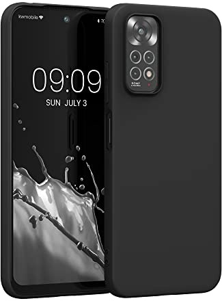 kwmobile Custodia Compatibile con Xiaomi Redmi Note 11 / Note 11S Cover - Back Case per Smartphone in Silicone TPU - Protezione Gommata - nero matt
