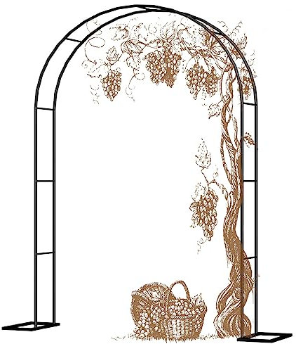 Resistente Arco Da Giardino Arco In Metallo Per Rose Rampicanti, Archi Giardino Arco Per Piante,Traliccio Pergola 120x220cm,140x230cm,180x220cm Sostegno Rose Rampicanti Da Balcone,Antiruggine ( Colore