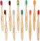 Lot de 12 brosses à dents en bambou pour un sourire durable Paquet écologique Brosse bambou en bois naturel avec charbon biologique : un choix sain pour votre hygiène bucco-dentaire