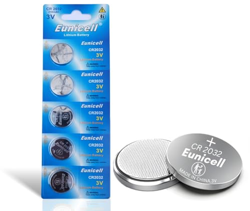 5 x CR2032 Battery 3V Lithium Coin Cell Batteries, CR2032 Button Cell, DL2032, ECR2032, BR2032, LM2032 Replacement for Car Key Fobs, Watches, Scales, Calculators, Remote Controls & Medical Devices