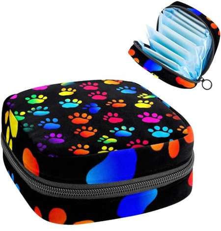 Borsa mestruale,Sacchetto di immagazzinaggio del tovagliolo sanitario,Porta tamponi per borsa, I63n3qy2dwo, 4.7x6.6x6.6 in, Moderna