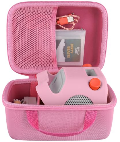 co2CREA Hartschalenkoffer kompatibel mit Yoto Player Kids Audio Player 3rd | Nur tragbare Aufbewahrungstasche, mit transparentem Kartenhalter, fasst bis zu 36 Yoto-Karten
