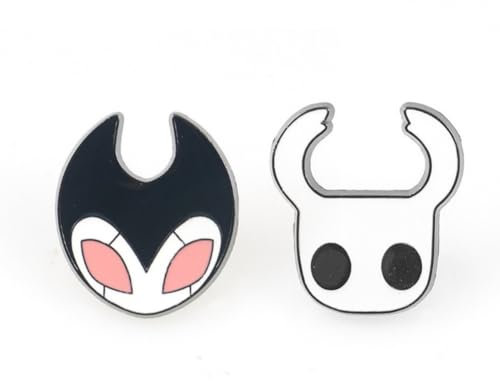 SXYNIO Hollow Knight Abzeichen The Knight Grimm Figur Brosche Pin Fans Cosplay Zubehör 2pcs