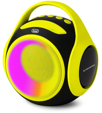 Trevi XR 8A 202 Speaker Portatile 20W, Cassa Wireless con Funzione TWS, Presa USB, Micro SD, Batteria Integrata, Giallo