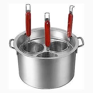 Cuoci Pasta Commerciale Cuocipasto in acciaio inox, cuocipasto e vaporiera, pentola per pasta multiuso con cestello scolapasta e coperchio - Cuoci, cuoci a vapore e filtra con precisione, 3