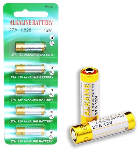 Pilas alcalinas 27 A 12 V, juego de 5 pilas