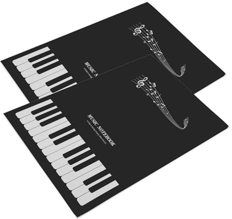 Vaguelly Musikschreibbuch Mit Fünfzeiligem Notensystem Teiliges Tragbare Notizbücher Für Musiknoten Für Schule Zuhause Und Auftritte Robuste Seiten Für Optimale Haltbarkeit