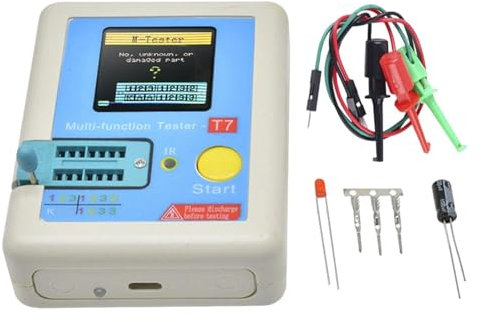 Kit tester a transistor, tester a transistor, misuratore a transistor schermo a colori per condensatore a diodi, resistenza elettronica del rivelatore di componenti da a