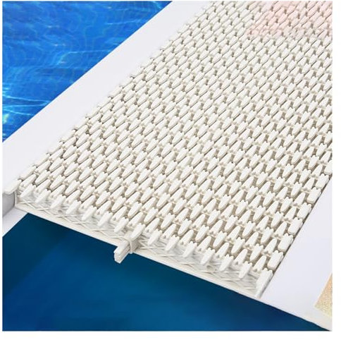 Rejilla de Drenaje para Piscina - Rejilla de desbordamiento de 30 cm, Canal de Empalme, Rejilla de Drenaje de Suelo Duradera para sumideros - Blanco, 1 Unidad, gestión eficiente del Agua