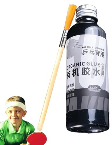 Lueear Table Tennis Racket Rubber Glue Tennis Racket Glue With Special Brush Professional Table Bat Adhesive Set For Daily Training And Competition Use, 100ML