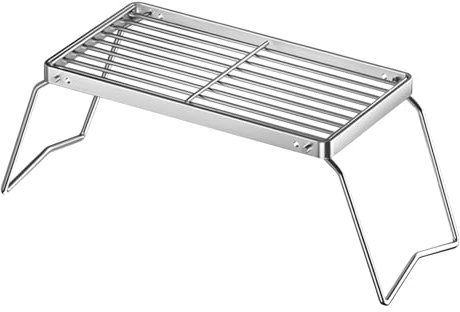 Grillställ | Hopfällbart grillställ – rostfritt stål rutnät lägereldstativ för grönsaker kött nötkött backpacking fiske