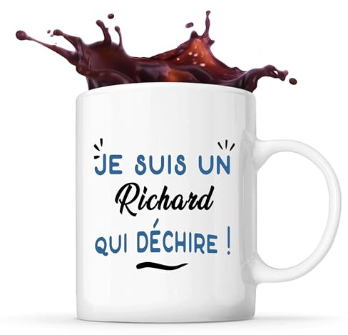 Tasse d'un Richard qui déchire - Mug - Idée Tasse Personnalisable Cadeau Anniversaire Fête Original Famille Travail Départ Collègue Retraite Noël.