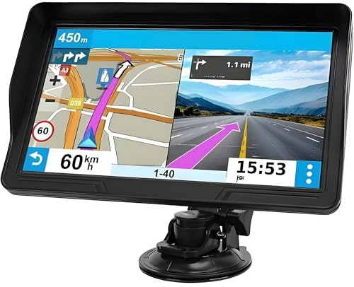 Sistema navegación Coche Navegador GPS para Coche,camión y Autocaravana,Pantalla táctil de 9 Pulgadas con mapas actualizados