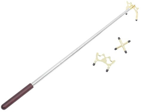 TOYANDONA Puente Retráctil Material Metal y Madera con Cabezal Desmontable para Tacos de Billar Cómodo de Manejar y Portátil para Snooker y Billar 9-Ball
