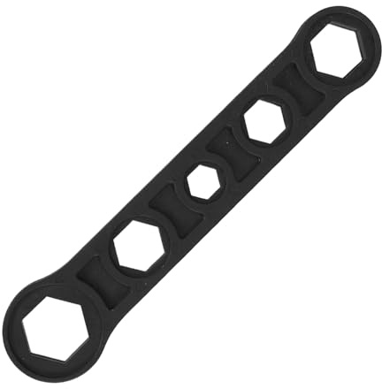 SHINEOFI Radiator Spud Ratchet Wrench with Hex Key for Bleed Valve and Radiator Tail Spanner Hand Tool for Mechanics Black