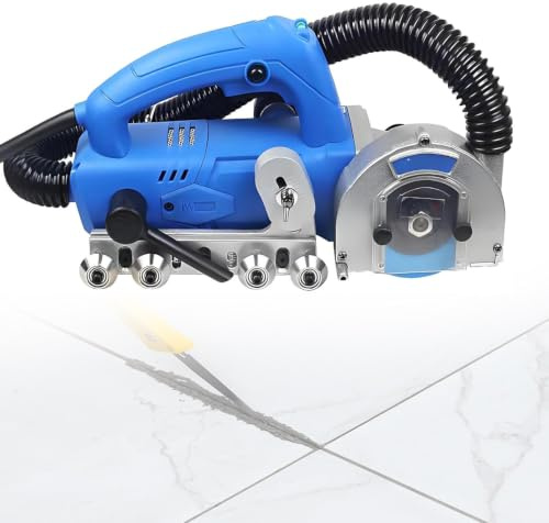 DPLXQPP Tile Grout Removal Tool Electric,1200w Grout Cleaner Machine with Dust Collection,Adjustable Depth,100mm Blade,Floor Joint Cleaner for Cement,Grout & Sealant Removal standard