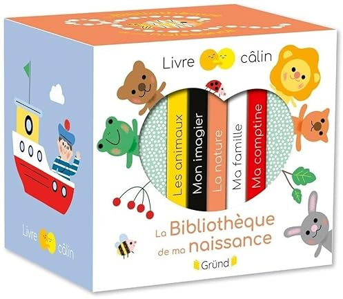 La petite bibliothèque de ma naissance – Coffret 5 albums jeunesse tout-carton – À partir de 12 mois