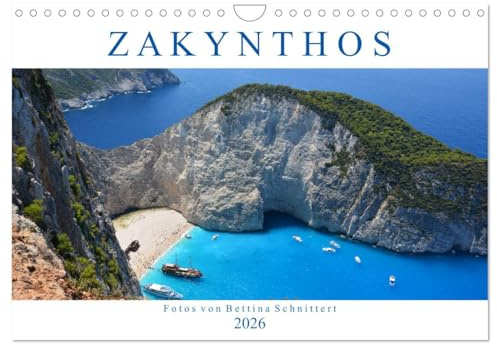 Zakynthos 2026 (Wandkalender 2026 DIN A4 quer), CALVENDO Monatskalender: Fotografien von der ionischen Insel Zakynthos (CALVENDO Orte)