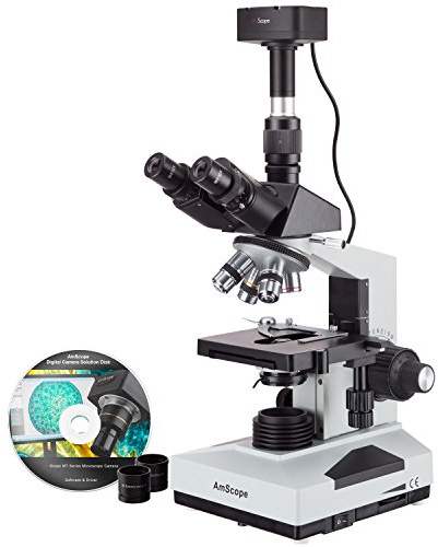 AmScope t490b-5mt 40 x -2000 x Laboratorio clínica veterinaria trinocular microscopio + 5 MP cámara digital