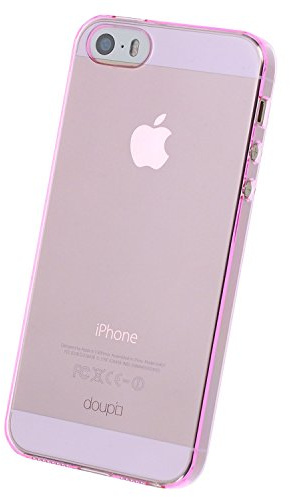 doupi Crystal AllClear Coque pour iPhone 5 5S SE, Housse de Protection Nouveau Design 2. génération Transparent Rose