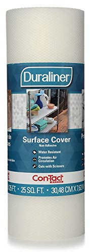 Con-Tact Brand Duraliner Shelf Liner, Non-Adhesive and Multi-Use Drawer Liner, Made of Vinyl, Waterproof Liner, 12 x 25', Diamond Clear