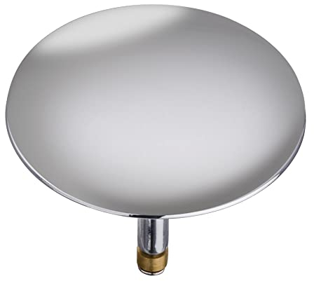 WENKO Badewannenstöpsel Pluggy XXL Chrom Abfluss-Stopfen, für alle handelsüblichen Abflüsse Chrom