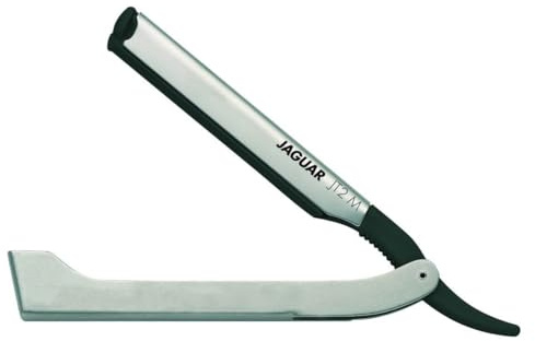 JAGUAR Rasiermesser JT2 M Black| Rasierklingenmesser rostfreier Metallgriff | Einfacher und sicherer Klingenwechsel | herausziehbarer Klingenhalter | inkl. 10 JAGUAR Doppelklingen (kurze Klingen: 39,4mm)