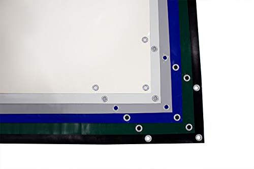 Lona para camiones (480 g/m2), lona de PVC con ojales de 20 mm, sin dobladillo, Negro