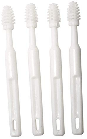 Rehabilitation Advantage Gum, Teeth, & Tongue Massage Brushes, Set of 4,White